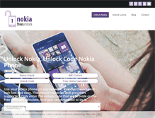 Tablet Screenshot of nokiafreeunlock.com